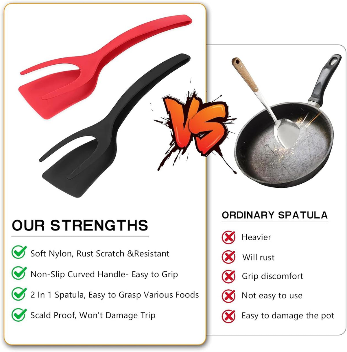 2 in 1 silicone spatula Navy Blue